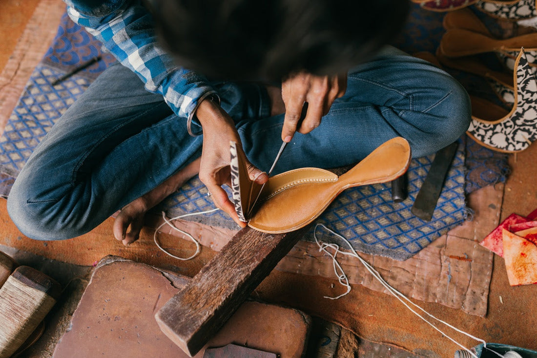 Artisan Making Jutti