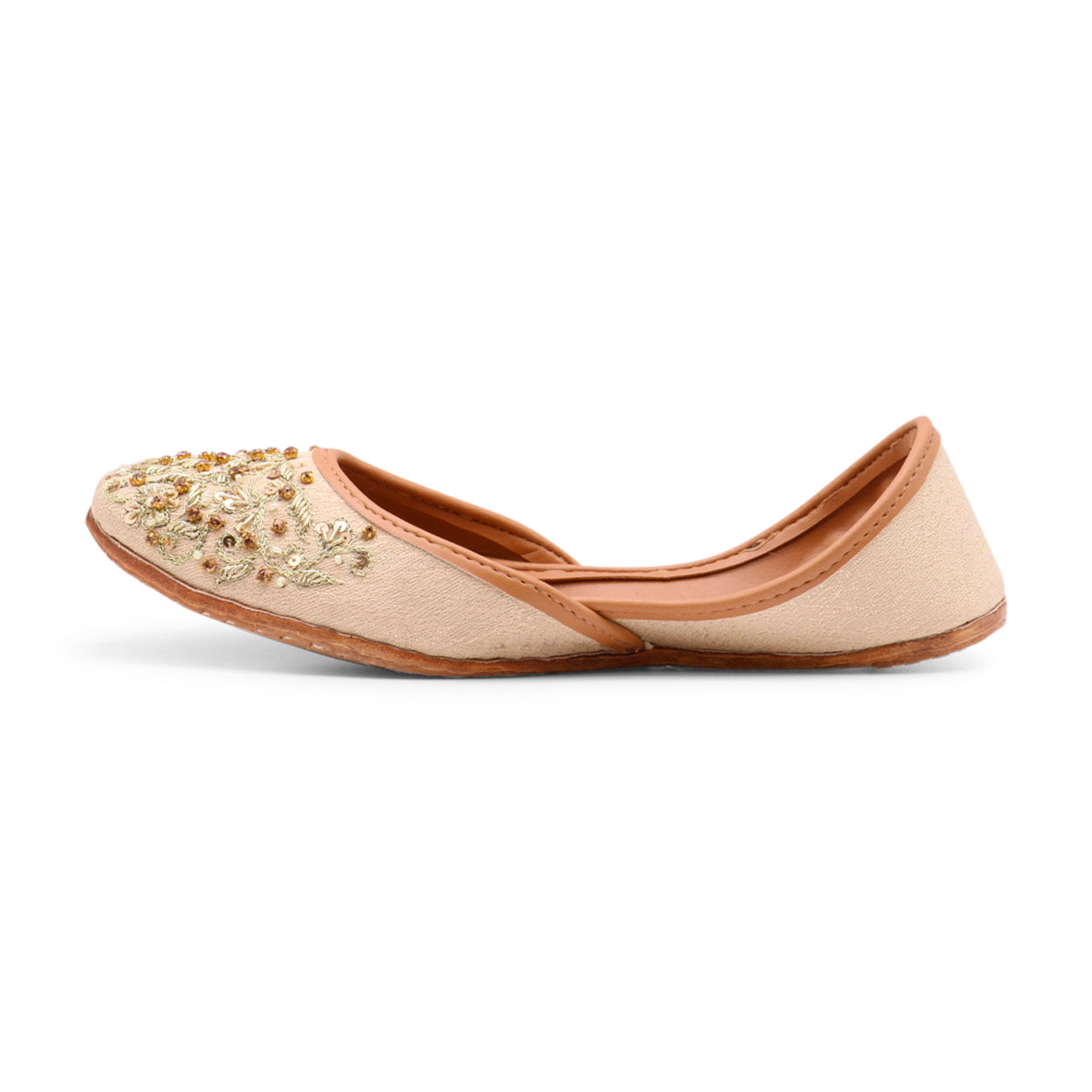 beige indian flats