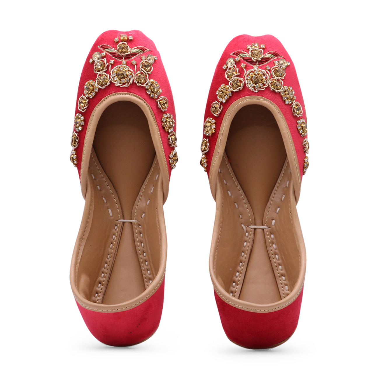 red ethnic shoes women